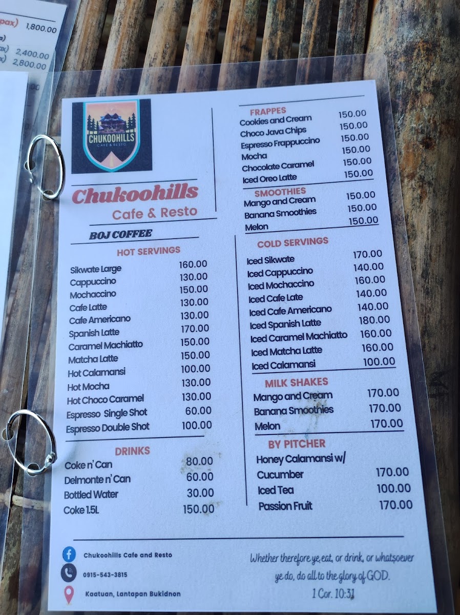 Menu Chukoohills Cafe & Resto-3